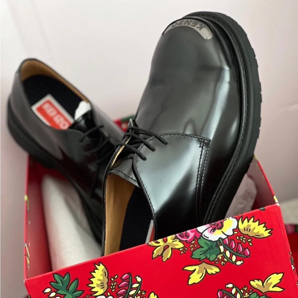 LEATHER “KENZOSMILE” DERBIES MEN